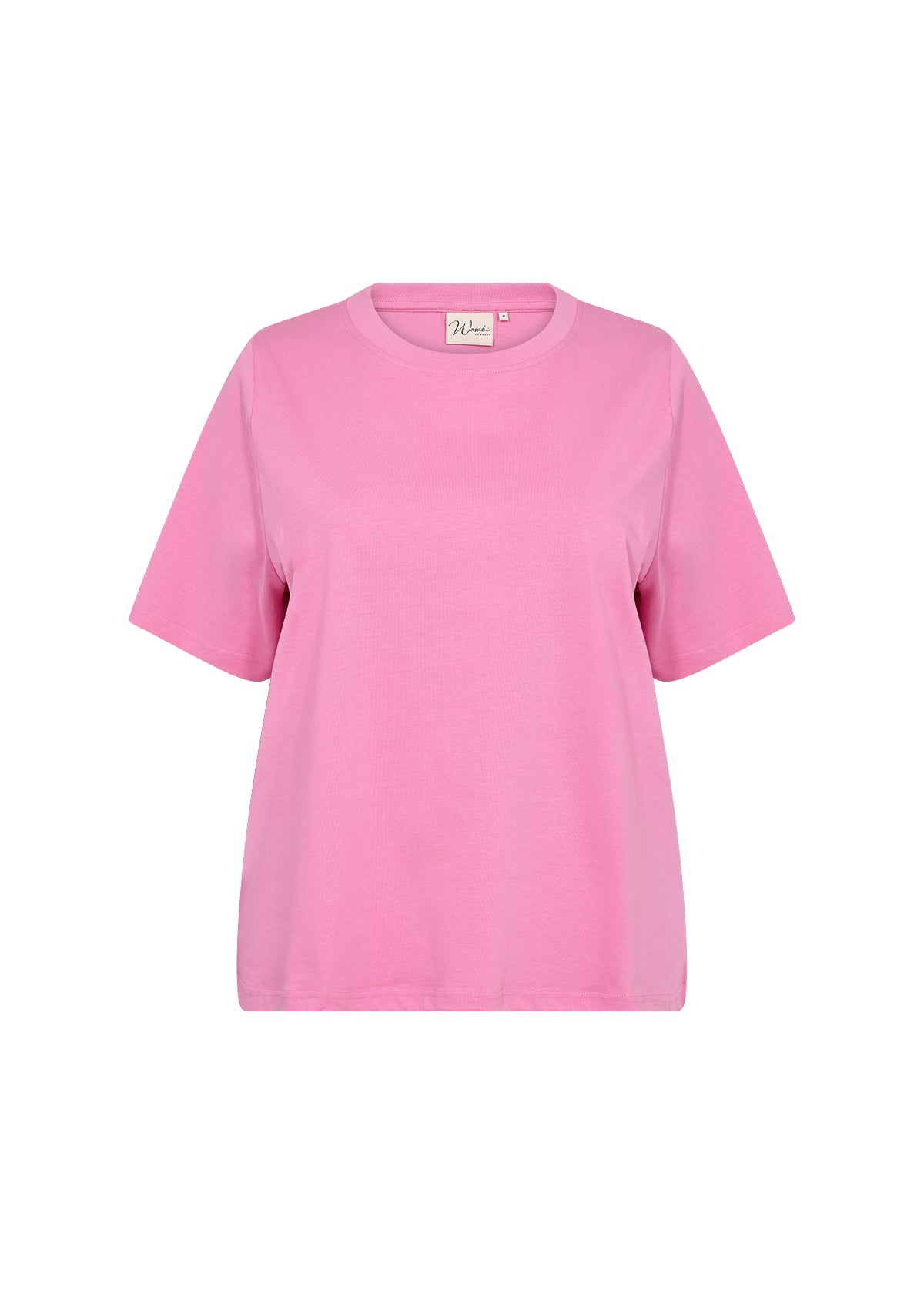 pink t-shirt med korte ærme tog rund hals Wasabi WA-VERONA 1 T-shirt Wild Rose