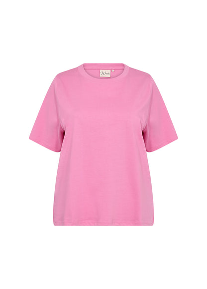 pink t-shirt med korte ærme tog rund hals Wasabi WA-VERONA 1 T-shirt Wild Rose