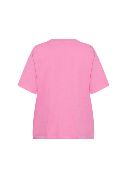 ryggen af pink t-shirt med korte ærme tog rund hals Wasabi WA-VERONA 1 T-shirt Wild Rose