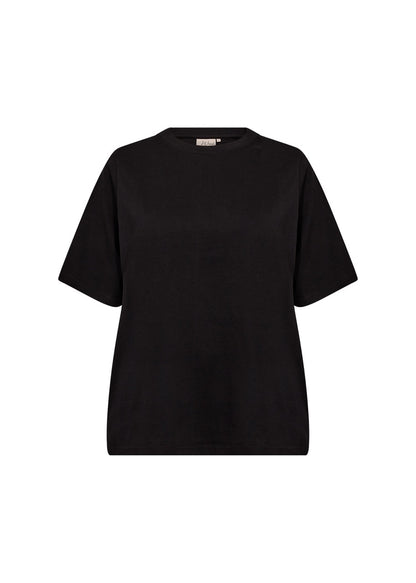 sort kortærmet t-shirt ed rund hals Wasabi 9999 BLACK T-SHIRT JE WA-VERONA 1