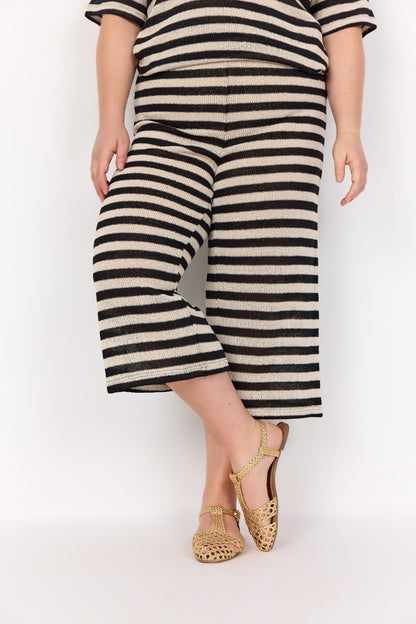 model med afslappede stribet bukser Wasabi WA-MEGAN 3 Bukser Black Combi