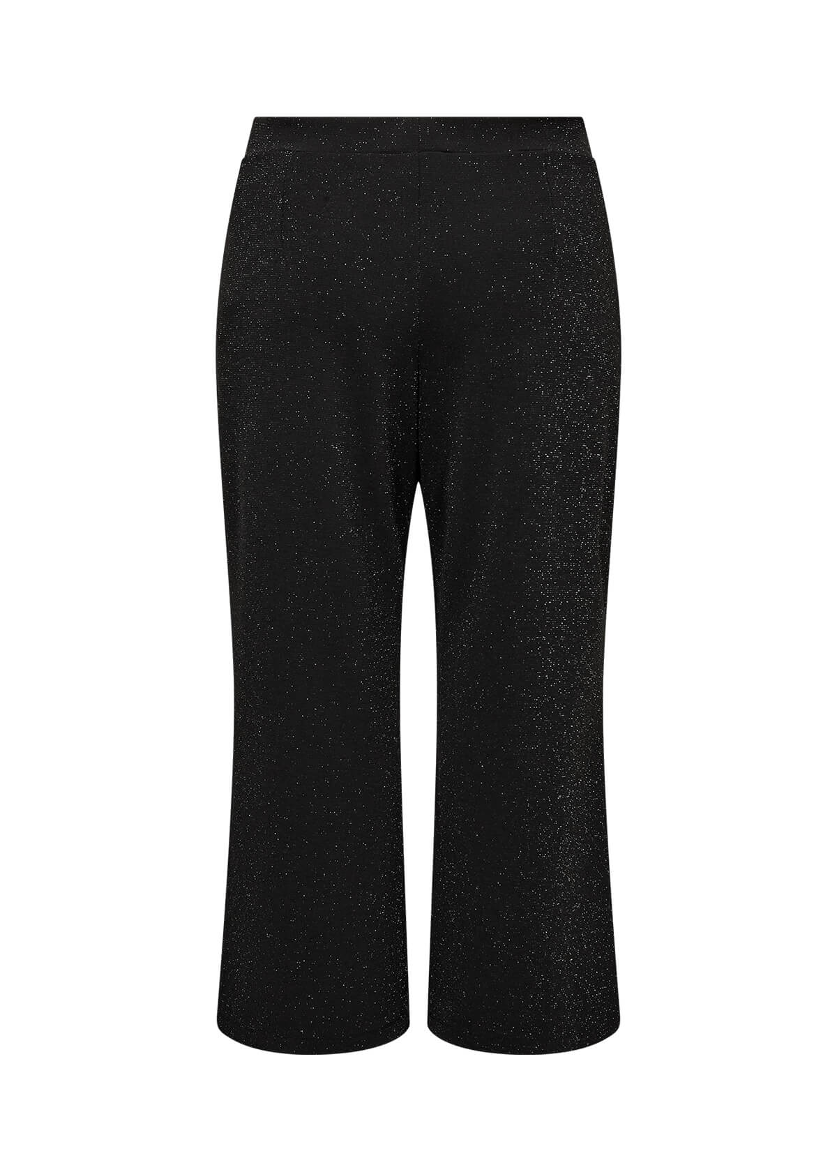 bagpå glitrende sorte bukser Wasabi WA-SANJA 5 Bukser Black Combi