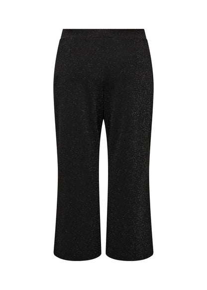 bagpå glitrende sorte bukser Wasabi WA-SANJA 5 Bukser Black Combi
