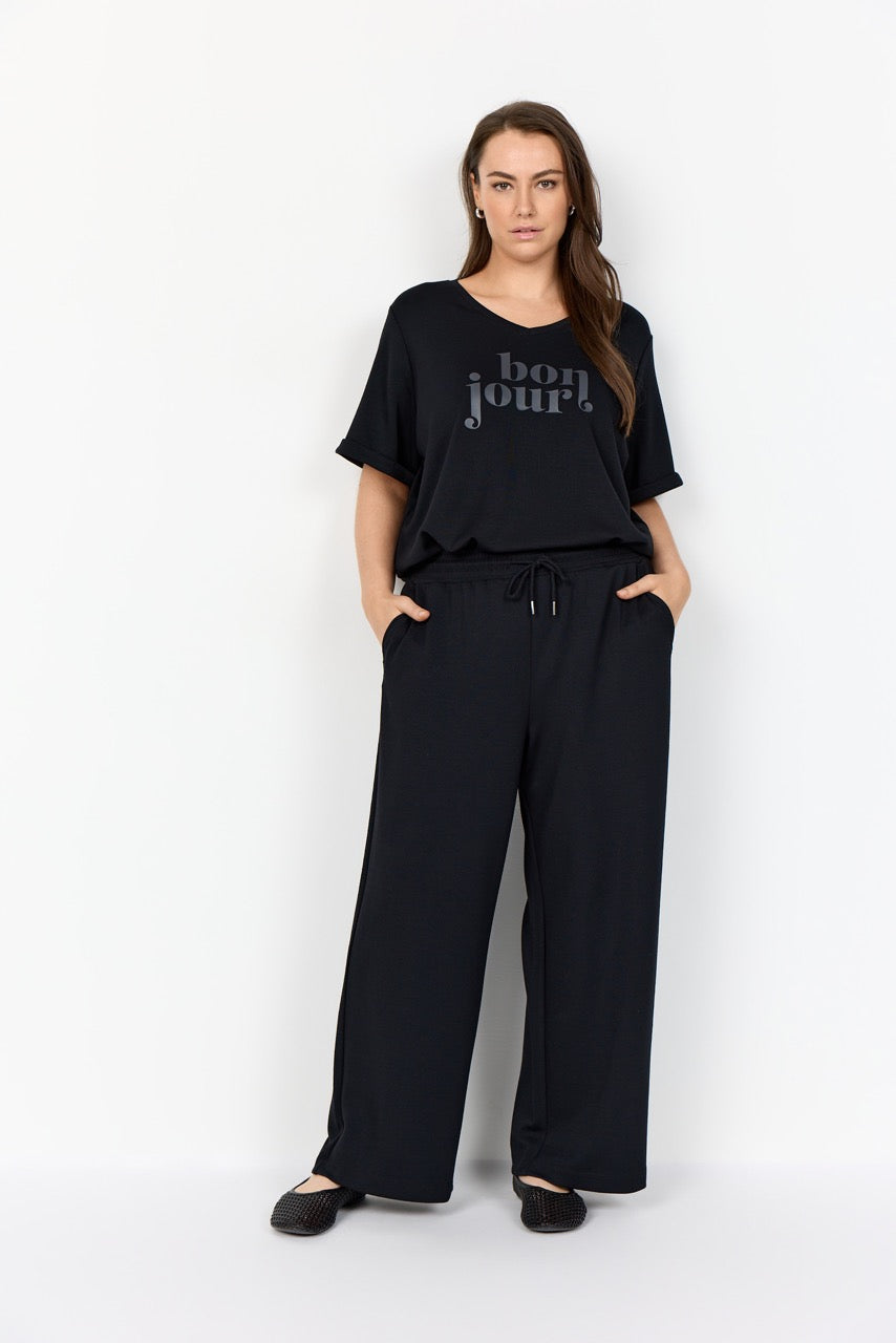 sorte joggingbukser Wasabi WA-SABINA 2 Bukser Black