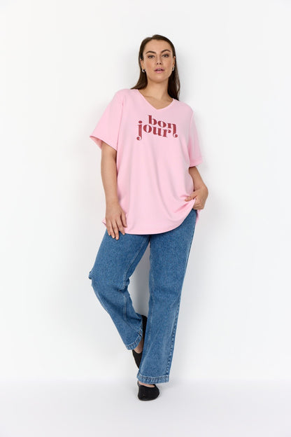 kortærmet lyserød t-shirt Wasabi WA-SABINA 71 T-shirt Rose