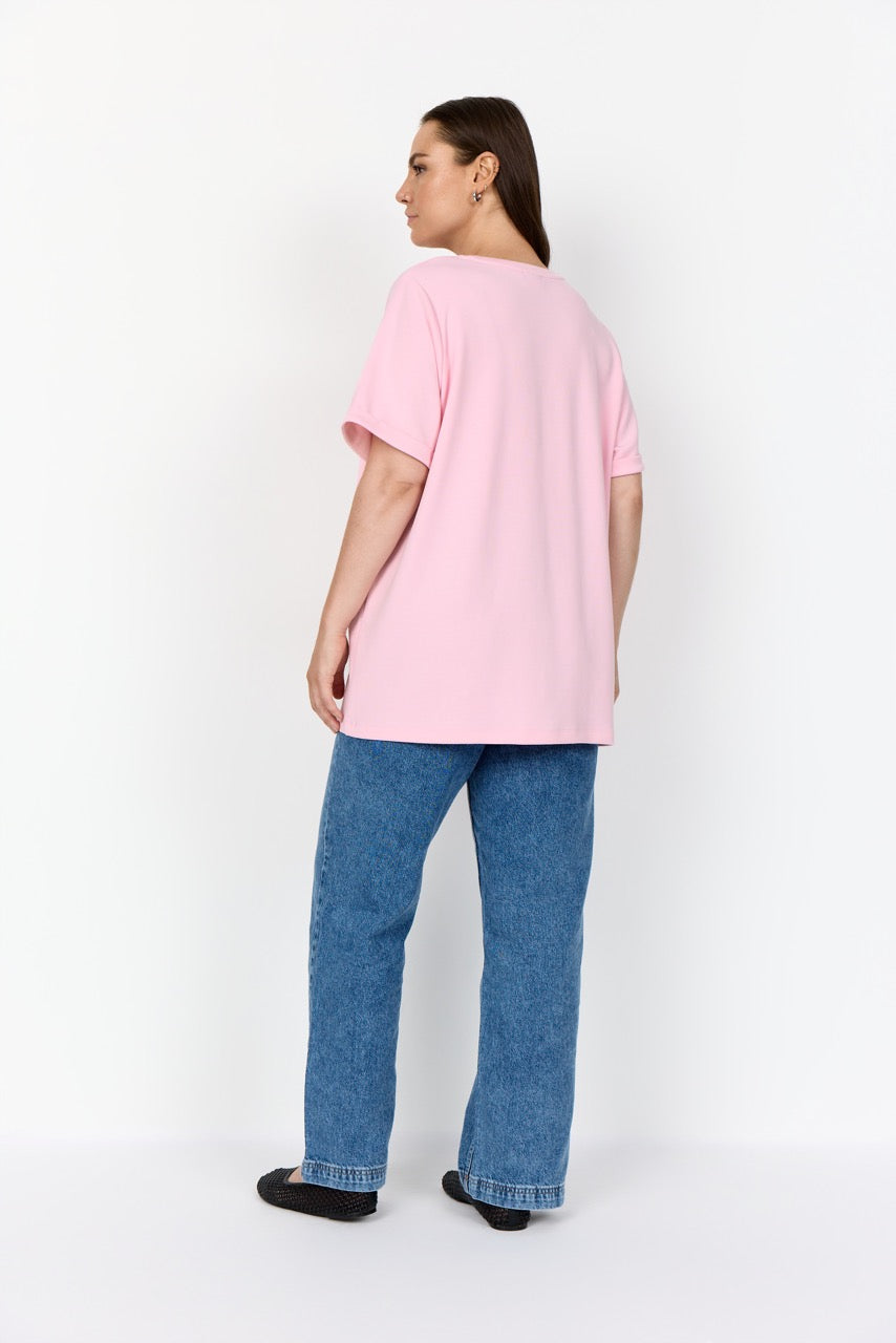 kortærmet lyserød t-shirt Wasabi WA-SABINA 71 T-shirt Rose