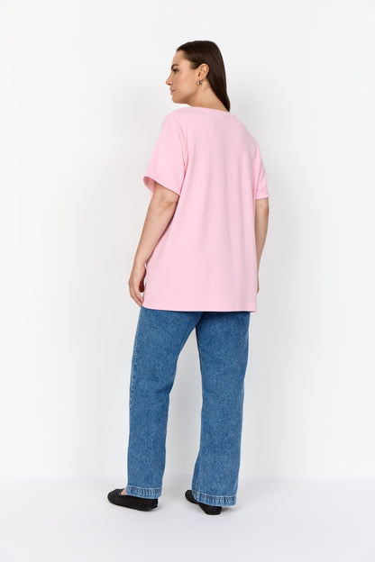 kortærmet lyserød t-shirt Wasabi WA-SABINA 71 T-shirt Rose