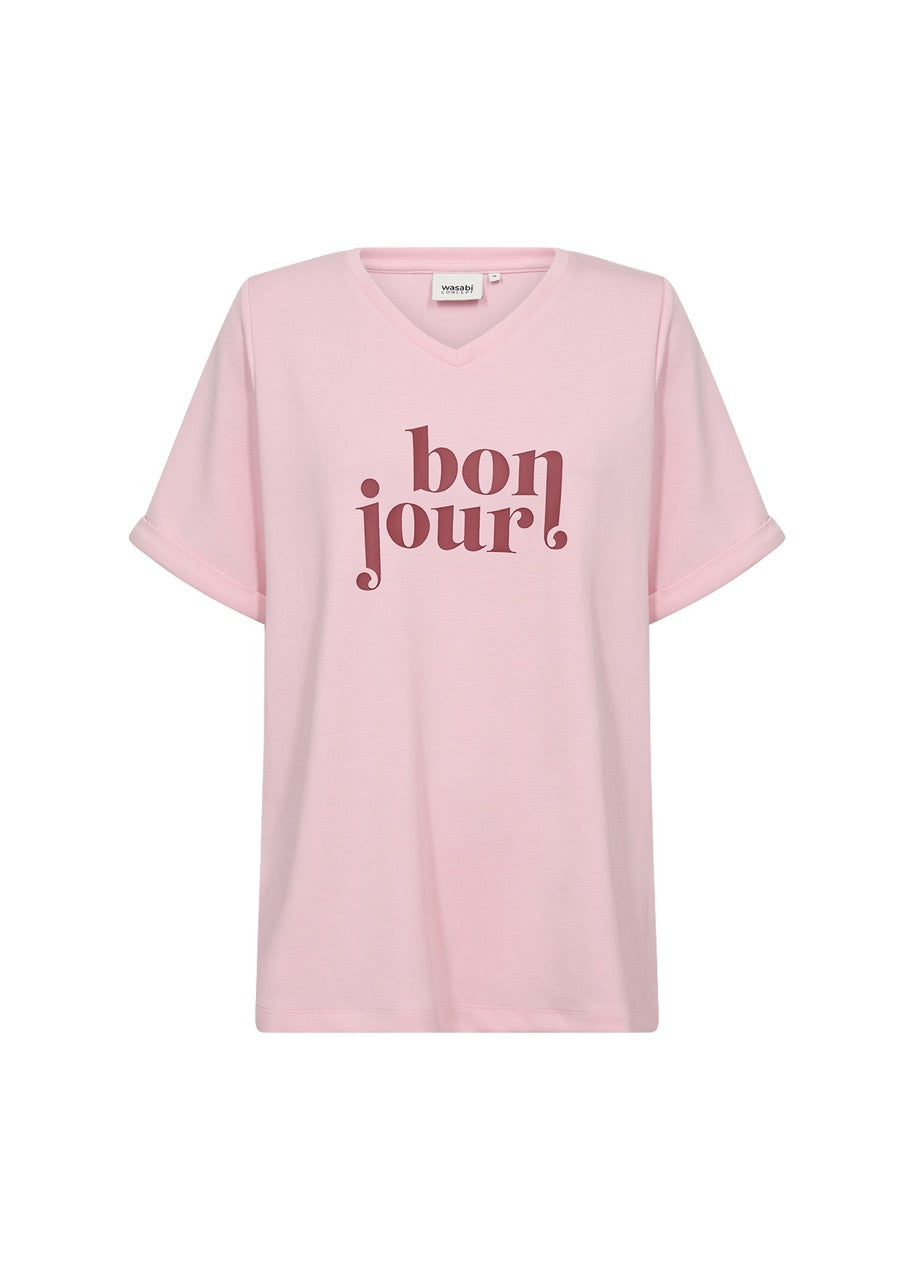 kortærmet lyserød t-shirt Wasabi WA-SABINA 71 T-shirt Rose