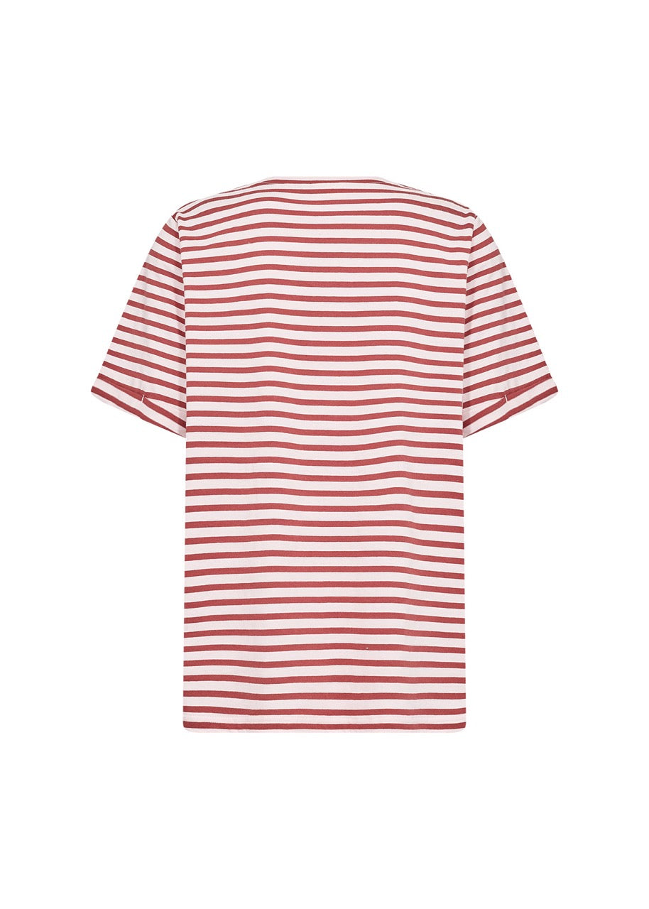 kortærmet stribet lyserød t-shirt Wasabi WA-CELESTE 1 T-shirt Rose Combi