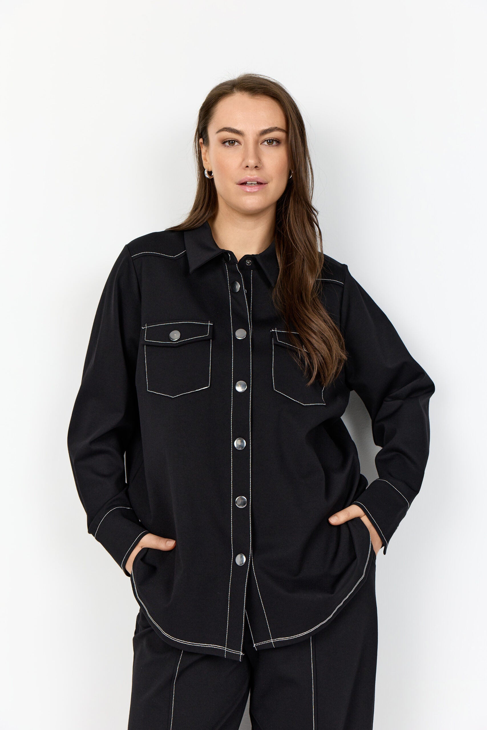 sort skjorte Wasabi WA-CHANIA 2 Skjorte Black