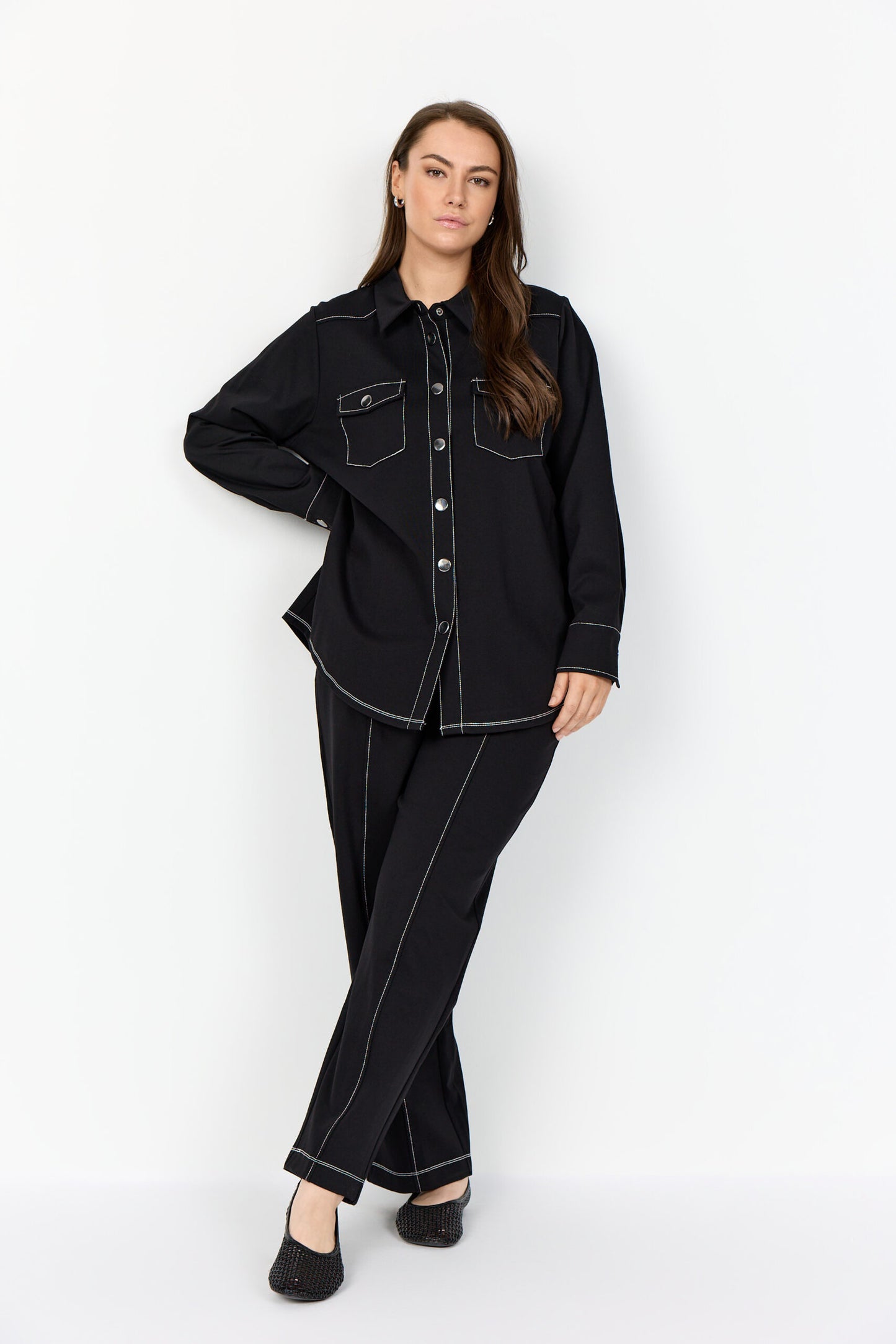 sort skjorte Wasabi WA-CHANIA 2 Skjorte Black