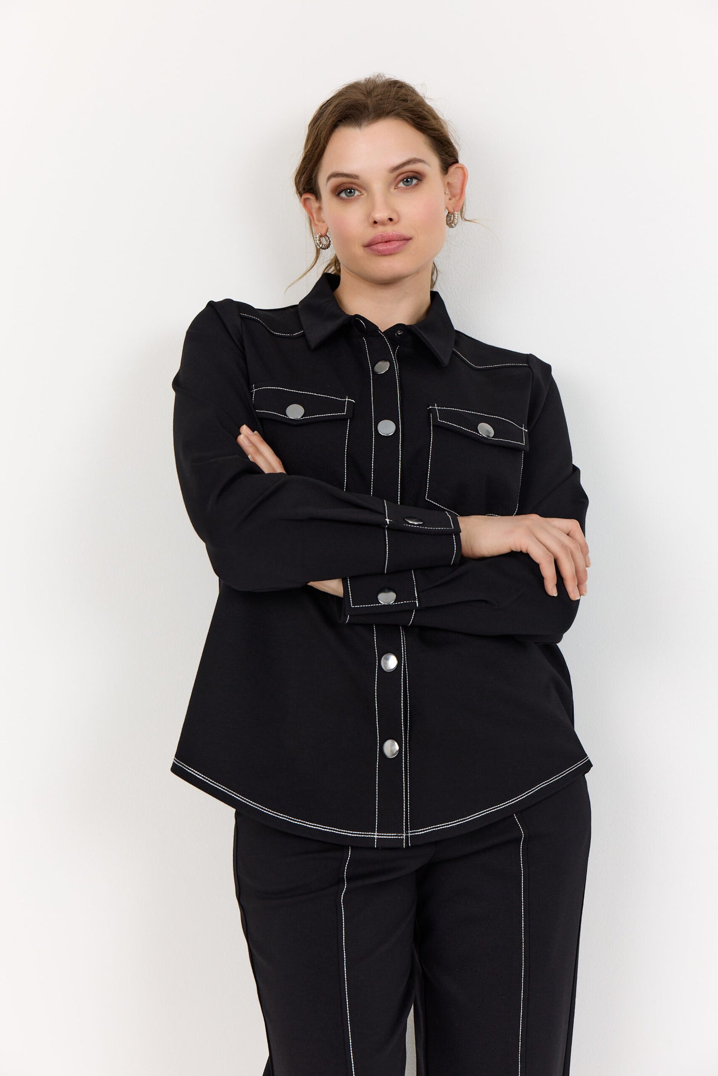 sort skjorte Wasabi WA-CHANIA 2 Skjorte Black