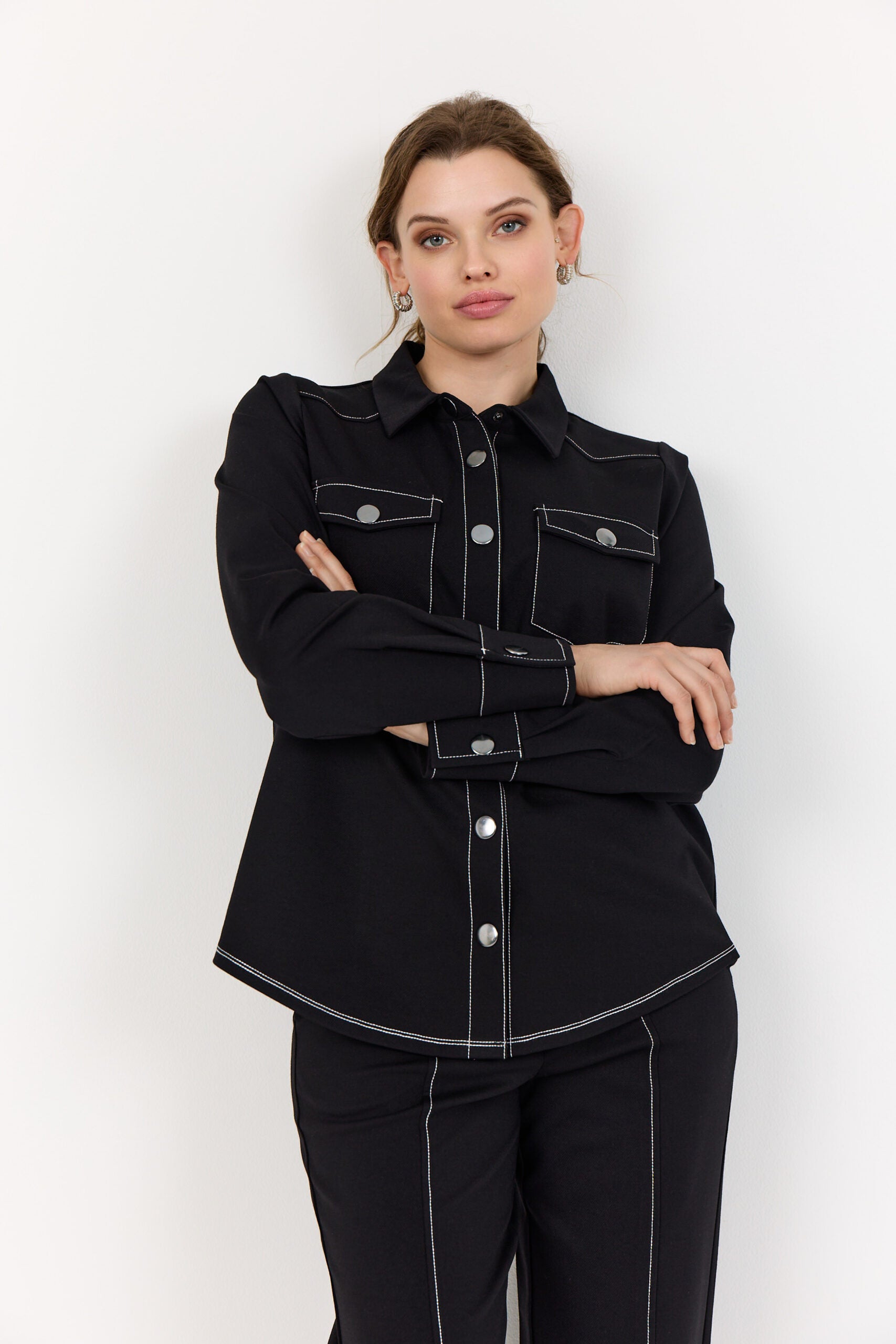 sort skjorte Wasabi WA-CHANIA 2 Skjorte Black