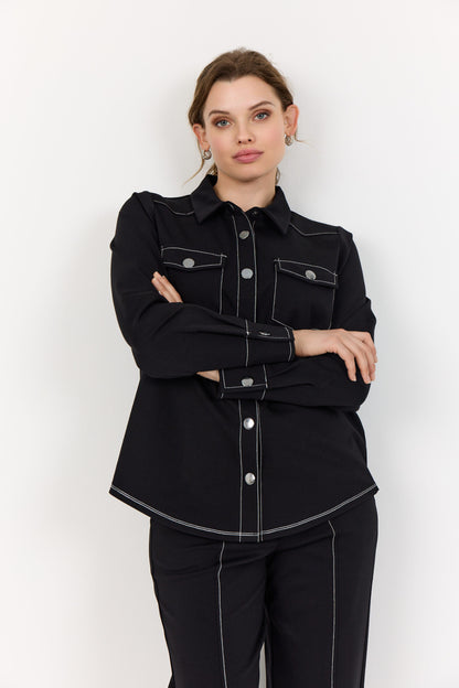 sort skjorte Wasabi WA-CHANIA 2 Skjorte Black