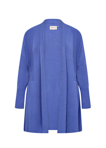 lang blå cardigan pause size åben front. Wasabi 6422 AMPARO BLUE CARDIGAN-K WA-SAMANDA 2