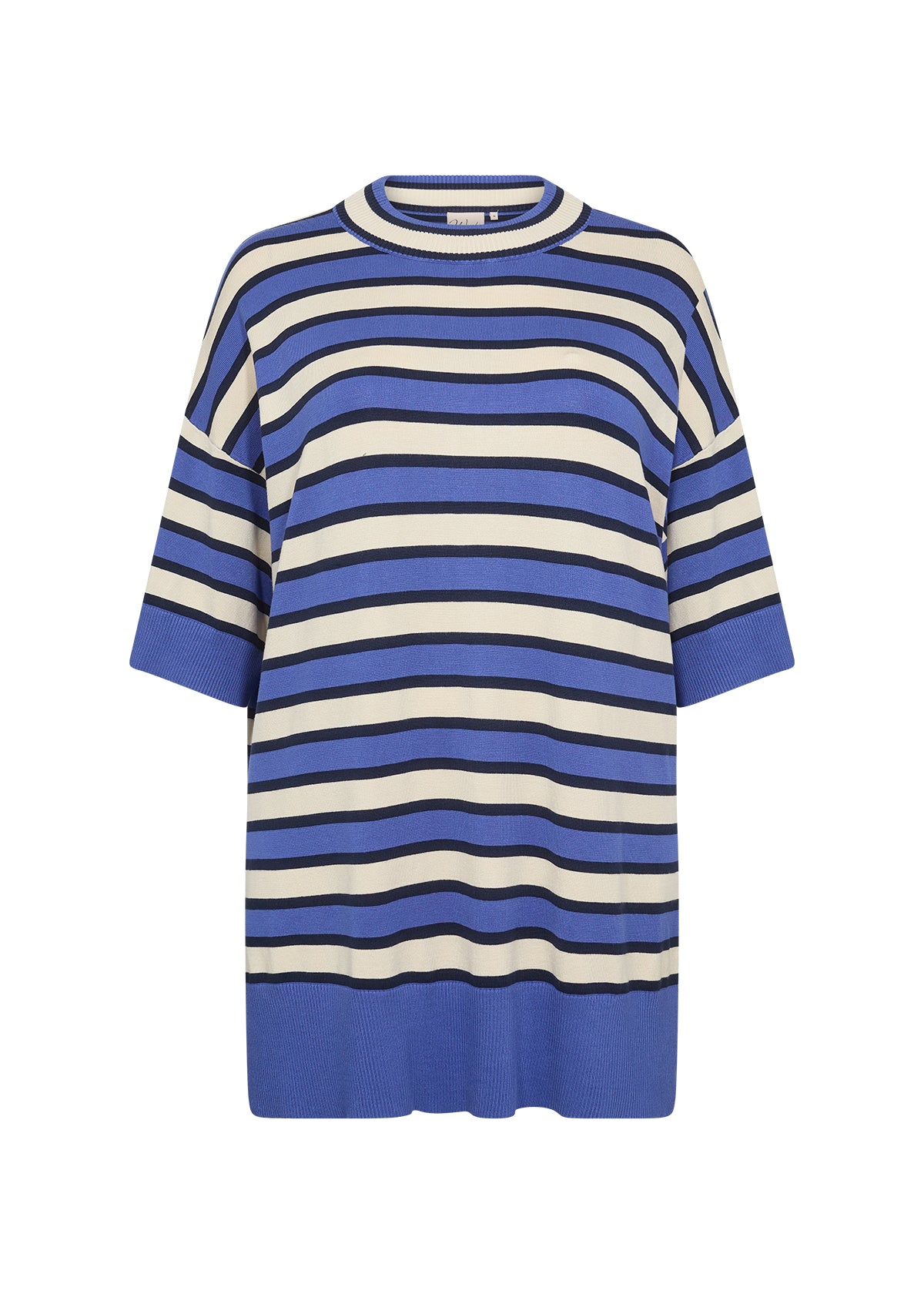 Wasabi Blue Pullover WA-SAMANDA STRIPE 2 stribet strik