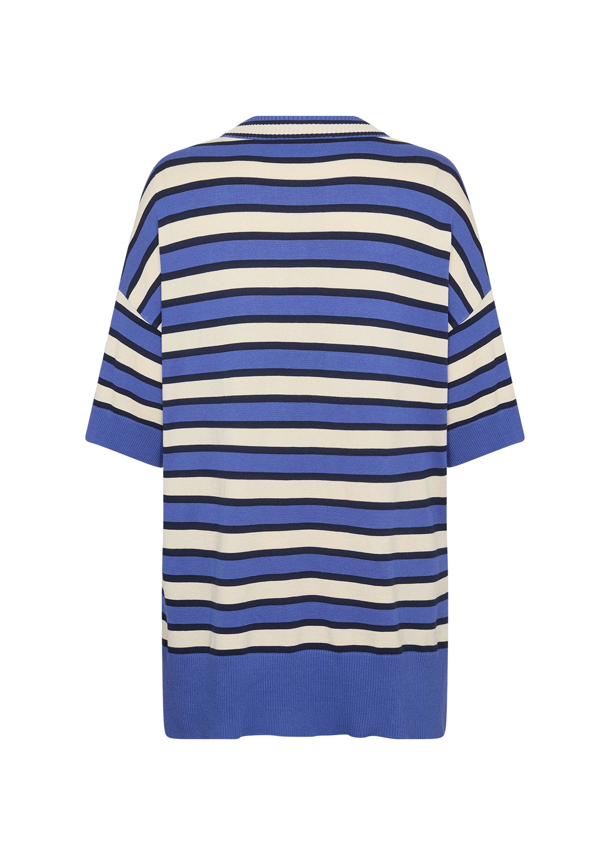Wasabi Blue Pullover WA-SAMANDA STRIPE 2 stribet strik