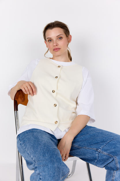 Wasabi Concept - WAISTCOAT - WA-SIKKA 5 - OFF-WHITE