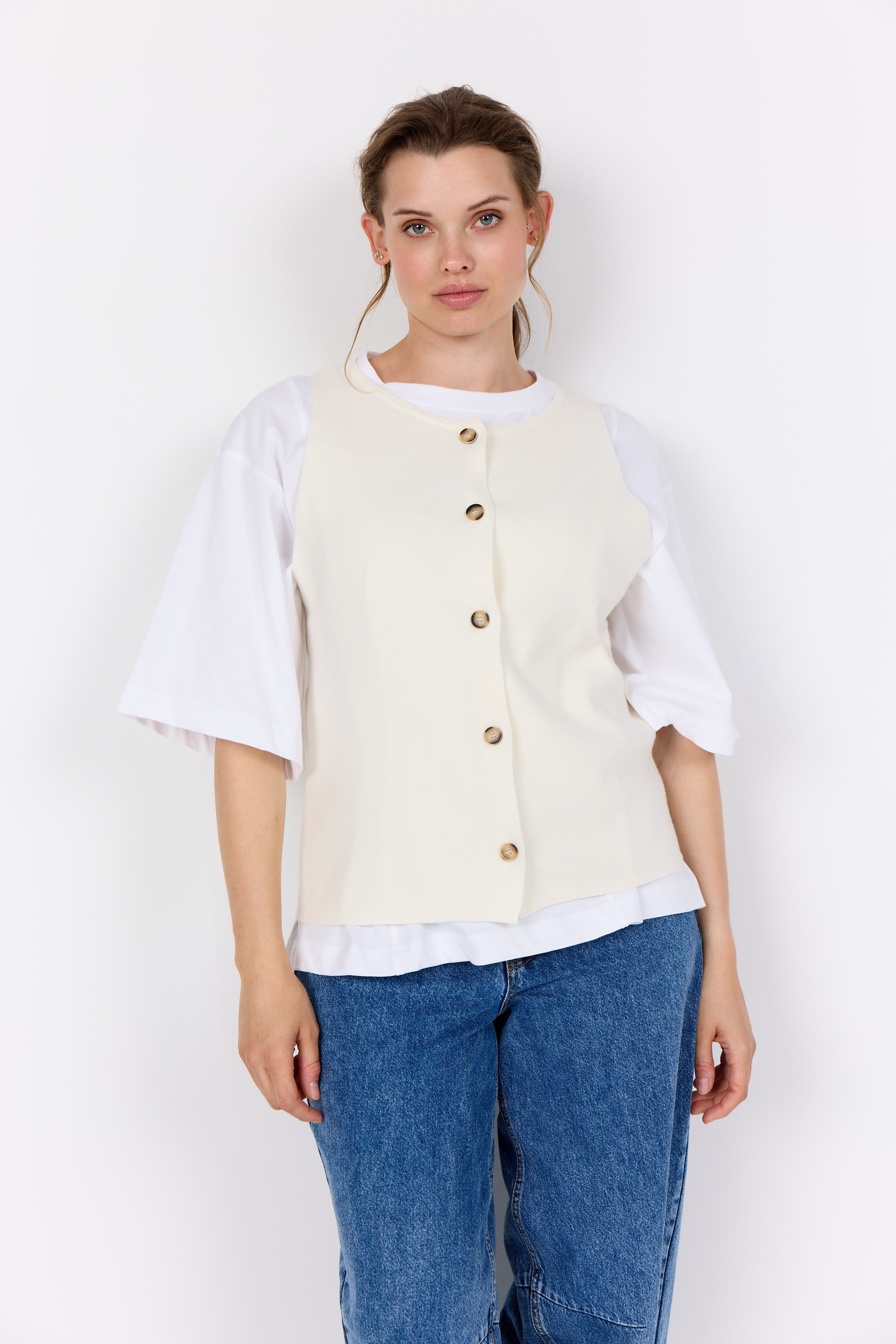 Wasabi Concept - WAISTCOAT - WA-SIKKA 5 - OFF-WHITE