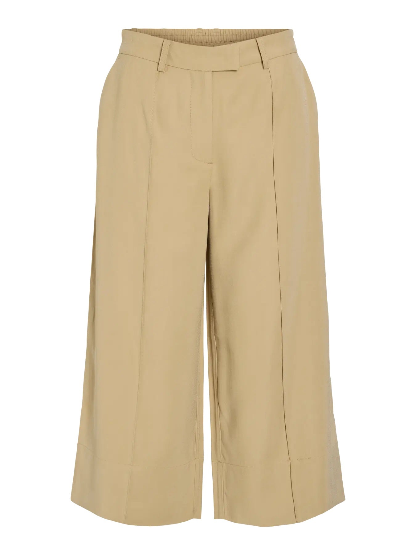 VIWINNIE IDA HW WIDE CULOTTE PANTS - Travertine