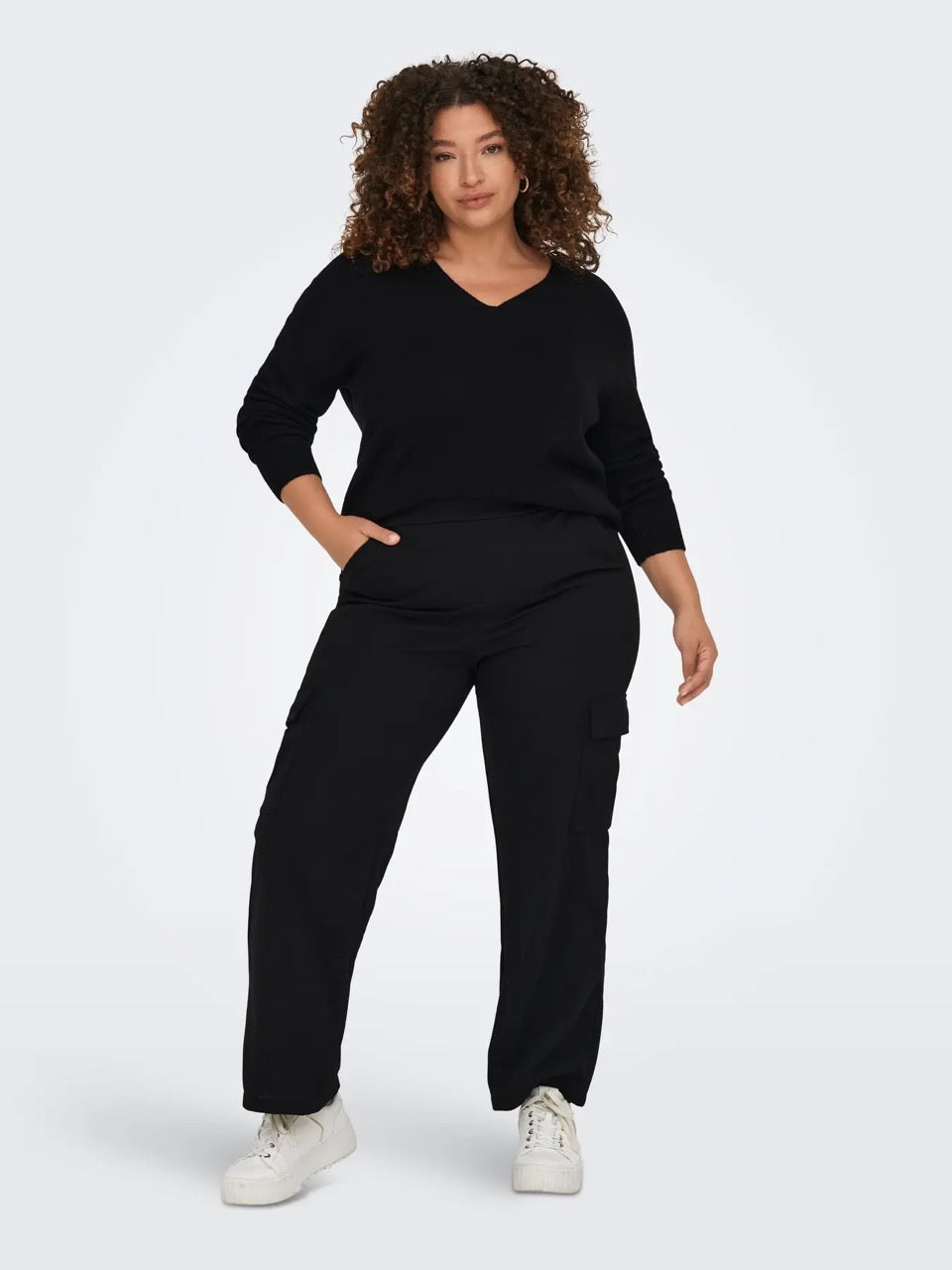 ONLY Carmakoma CARMARGARETA LS PULLOVER | Black