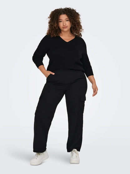 ONLY Carmakoma CARMARGARETA LS PULLOVER | Black