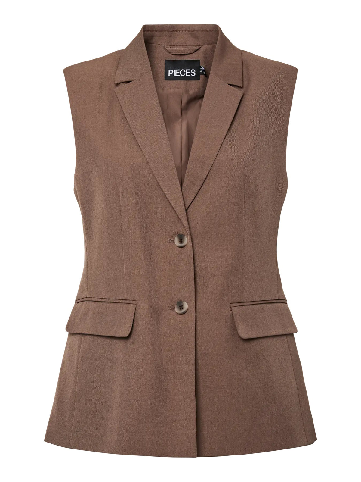 Pieces PCBLOSSOM SL BLAZER VEST - Coffee Quartz