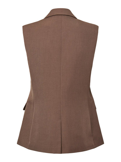 Pieces PCBLOSSOM SL BLAZER VEST - Coffee Quartz