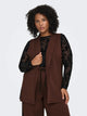ONLY Carmakoma CARLEAH Long Waistcoat | Shaved Chocolate