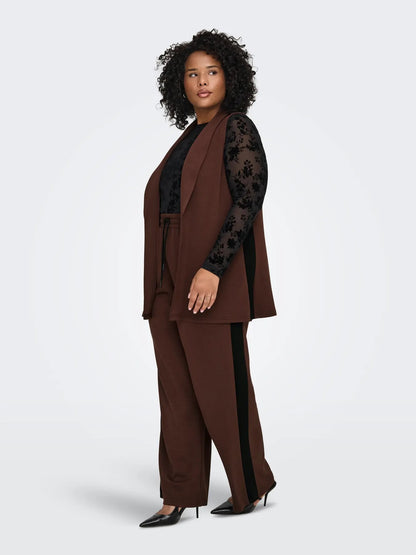 ONLY Carmakoma CARLEAH Long Waistcoat | Shaved Chocolate