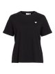 Vila - Vivora - T-shirt - Black - Vivora S/S Heart Emb T-Shirt