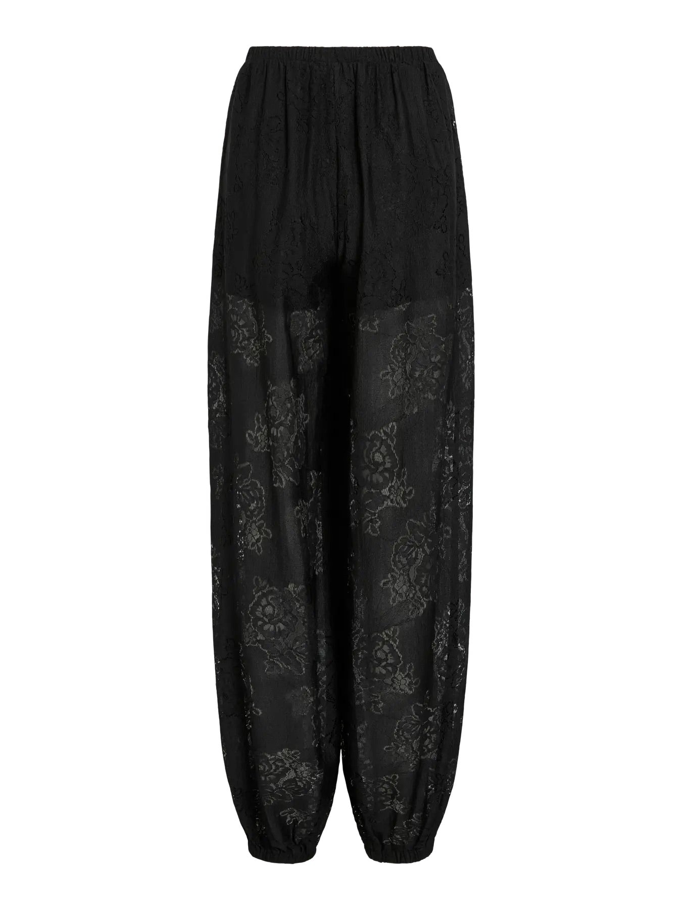 sorte blondebukser VILA VILALA Lace Balloon Pants Black