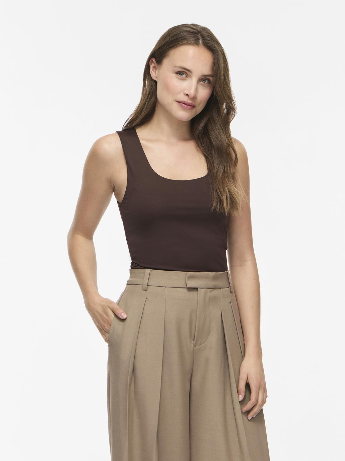 Vila - Vikenza - Tanktop - Coffee Bean
