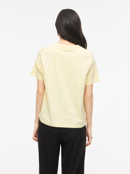 Vila - Vivora - T-shirt - Pastel Yellow