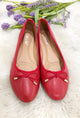 MIND by lene Rød Ballerina med Sløjfedetalje