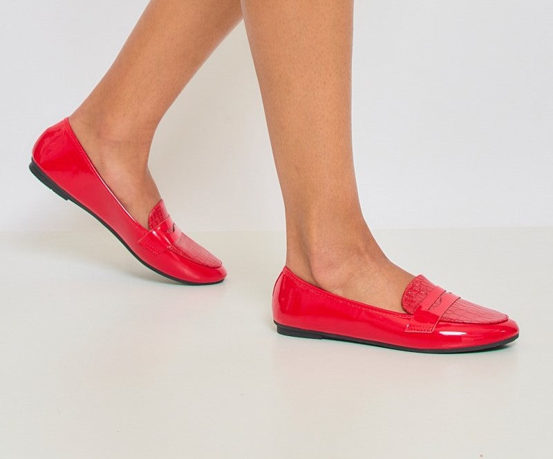 MIND by lene Rød Moccasin Croco