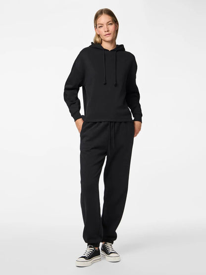 PIECES Black Trousers PCCHILLI HW SWEAT PANTS NOOS BC