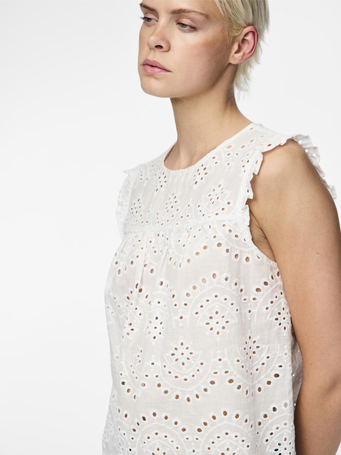 PIECES PCVILDE SL TOP NOOS | Bright White