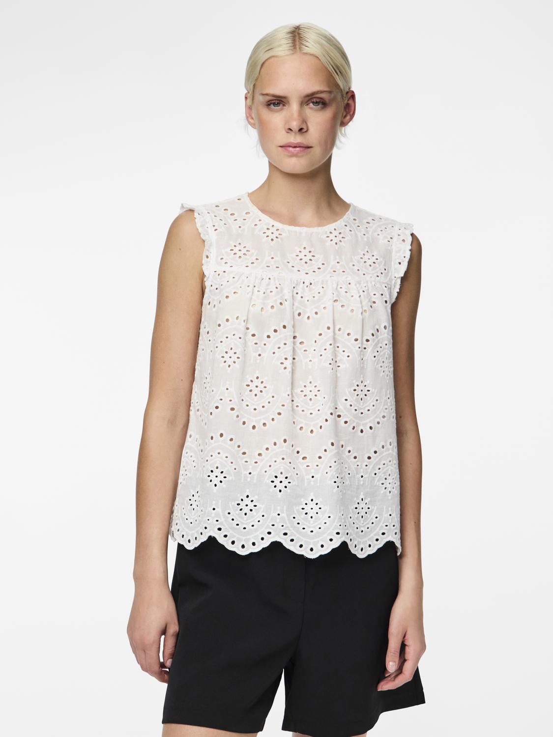 PIECES PCVILDE SL TOP NOOS | Bright White