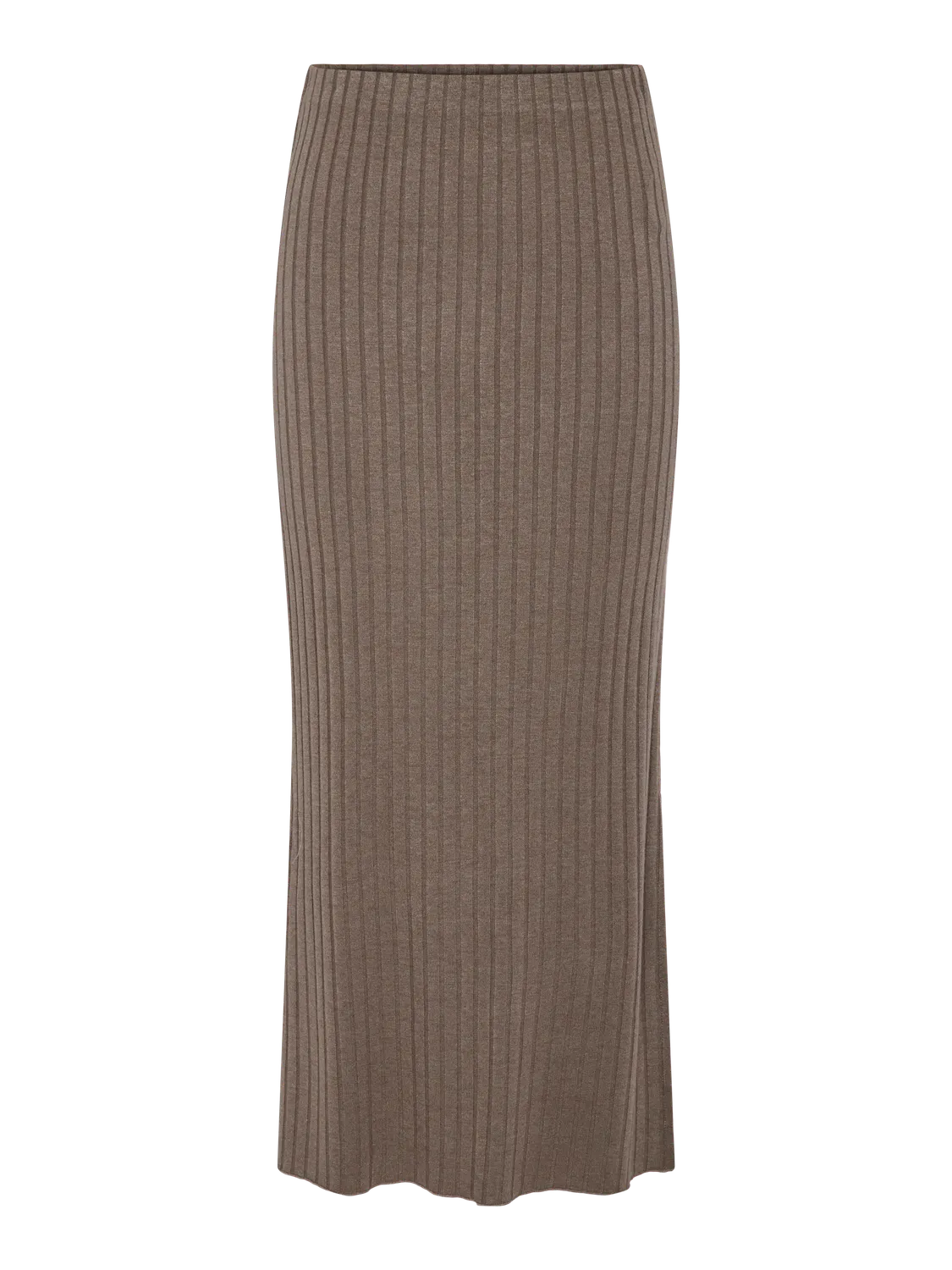 Lang brun nederdel PIECES PCIRIS HW ANKLE SKIRT JRS NOOS Morel