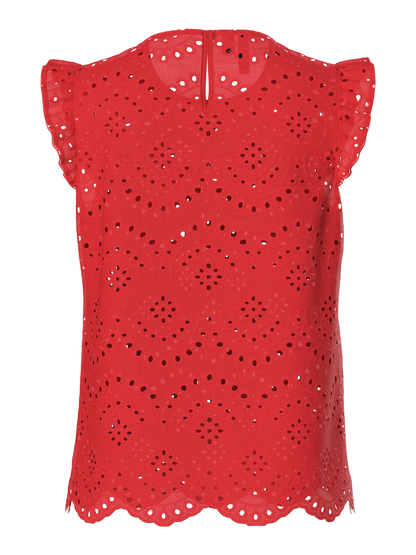 PIECES PCVILDE SL TOP NOOS | Poppy Red