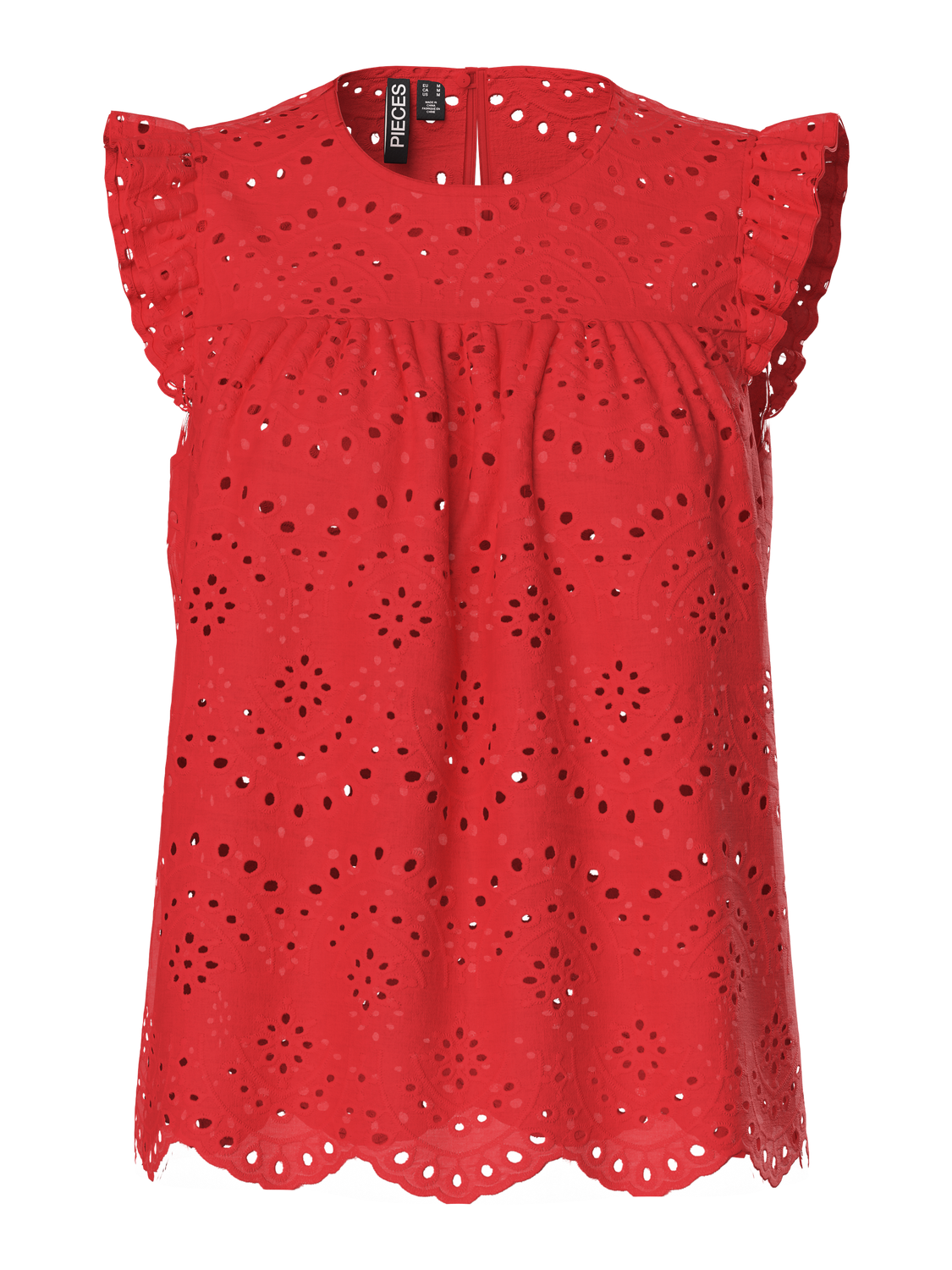 PIECES PCVILDE SL TOP NOOS | Poppy Red