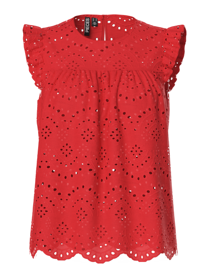 PIECES PCVILDE SL TOP NOOS | Poppy Red