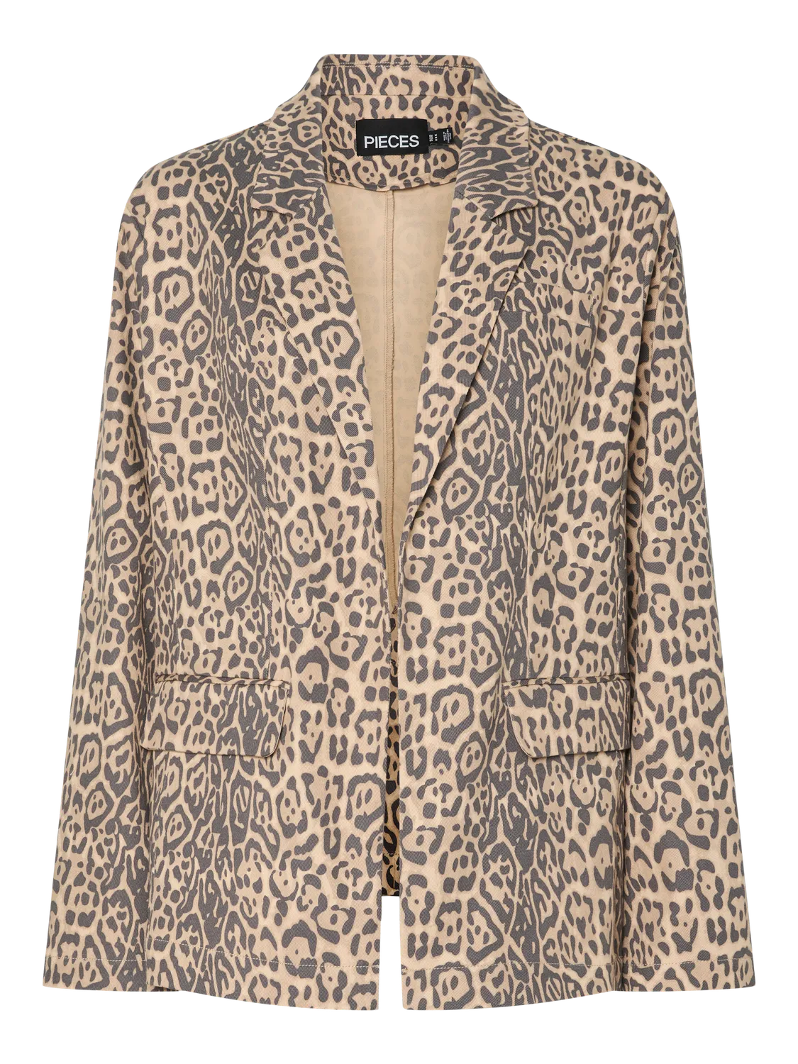 PIECES PCFIA LS LOOSE DENIM BLAZER D2D FSY | Black Leo