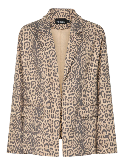 PIECES PCFIA LS LOOSE DENIM BLAZER D2D FSY | Black Leo