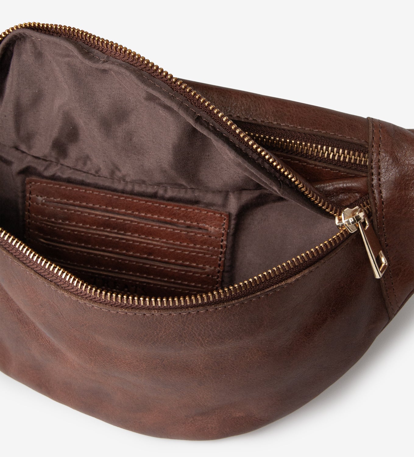 TREATS Brown Aya Flow Leather Bumbag