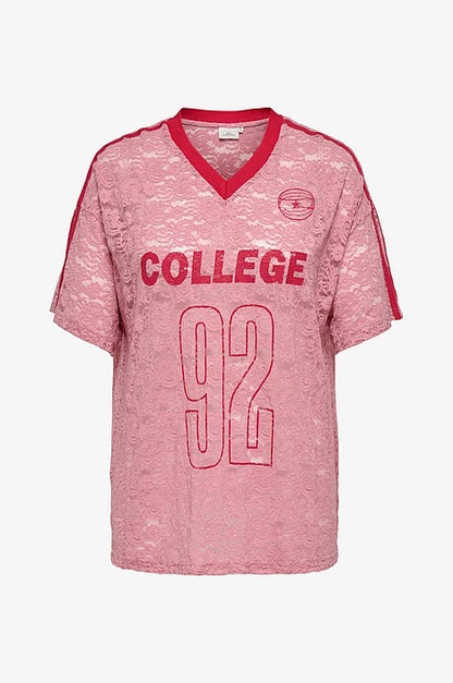 ONLY CARMAKOMA CARKIA S/S O-NECK LACE TEE JRS
