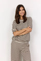 Soyaconcept SC-BARNI 44 stribet bluse | Brun/Beige
