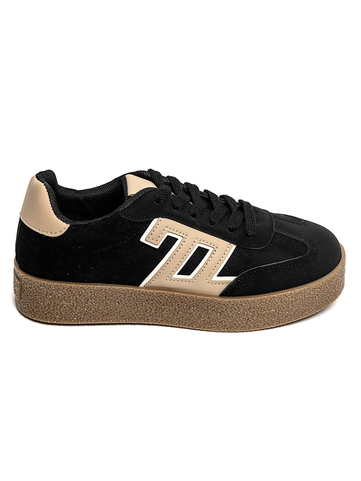 Mind by lene sort sneakers med høj sål  | Sort