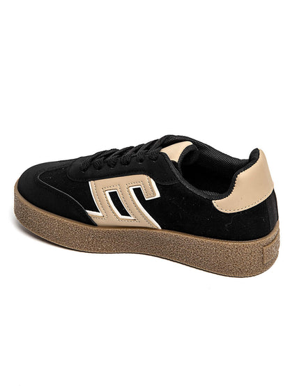 Mind by lene sort sneakers med høj sål  | Sort